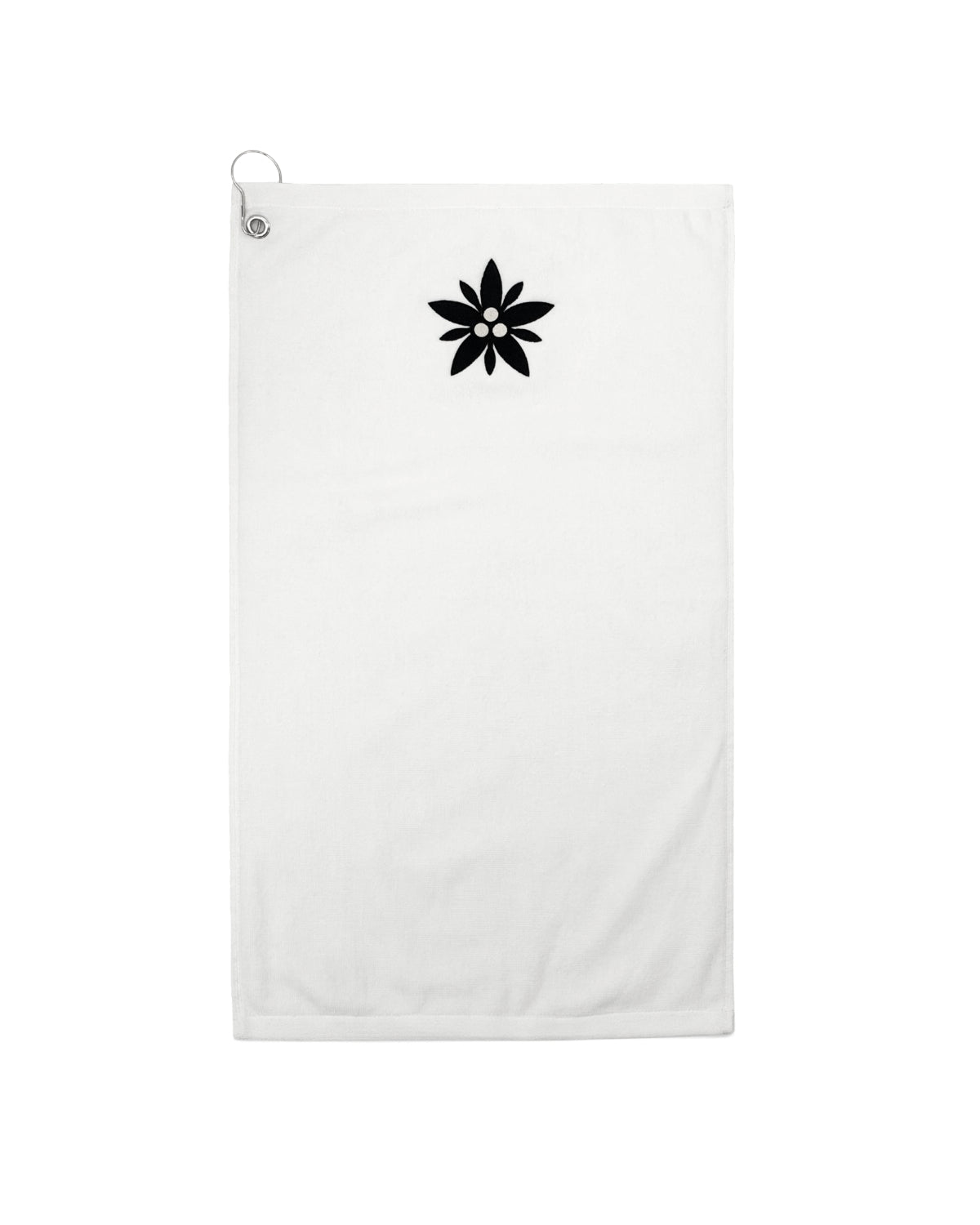 FLOWER EMBROIDERED GOLF TOWEL