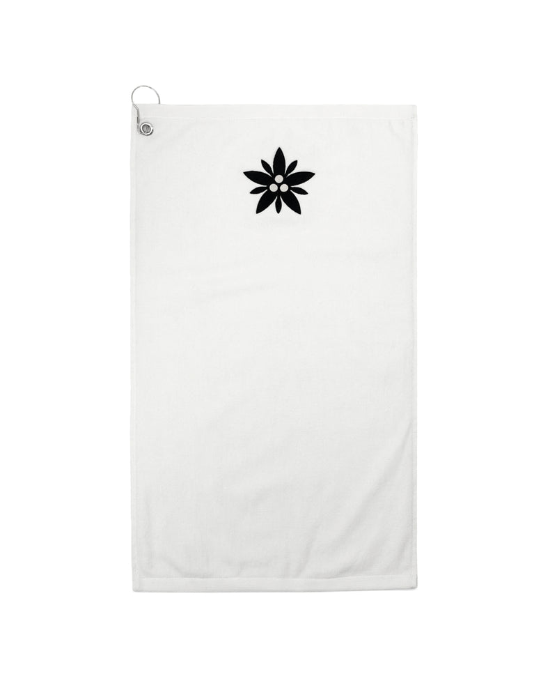 FLOWER EMBROIDERED GOLF TOWEL