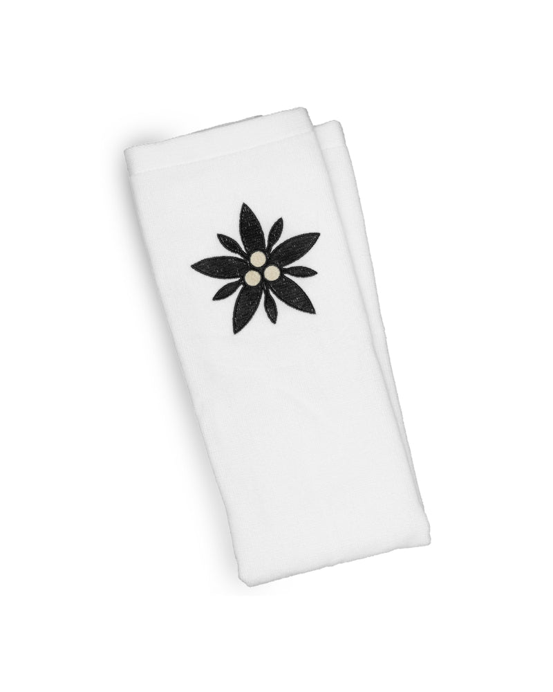FLOWER EMBROIDERED GOLF TOWEL